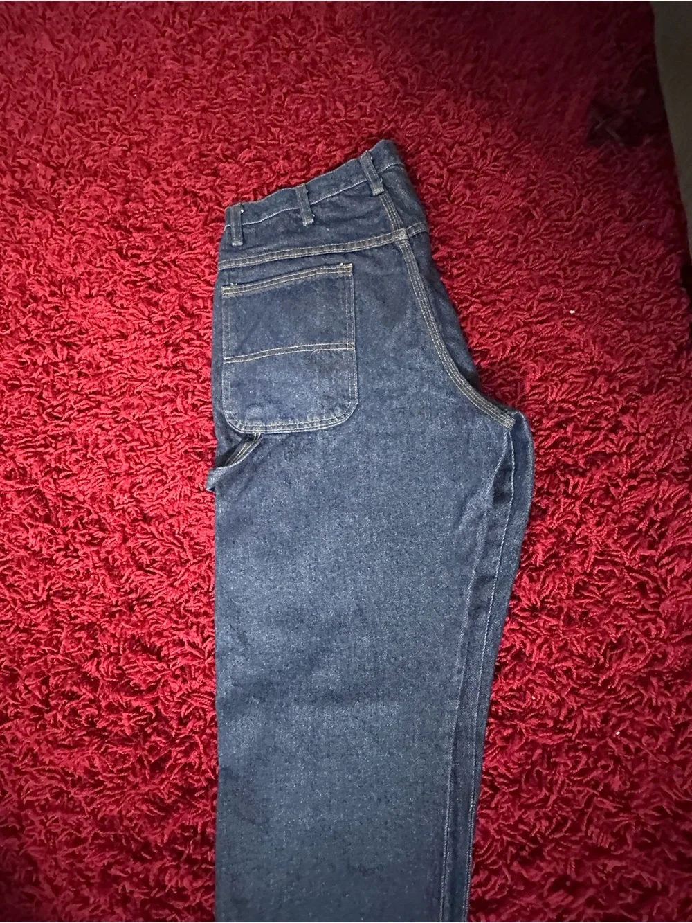 Men's Cargo Pants in Dark Blue Denim